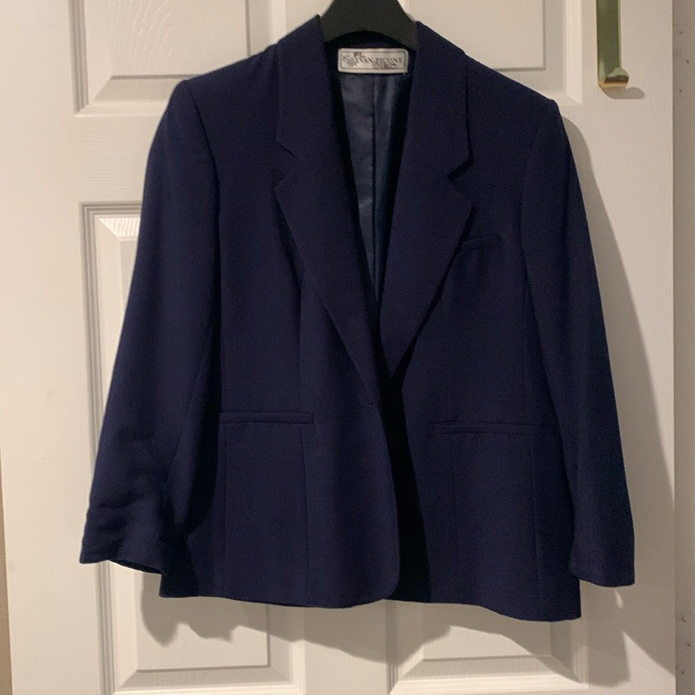 Evan Picone Women's Blazer - blue, size 8
